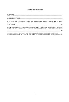 LES CHRONIQUES CONSTITUTIONNELLES AFRICAINES
