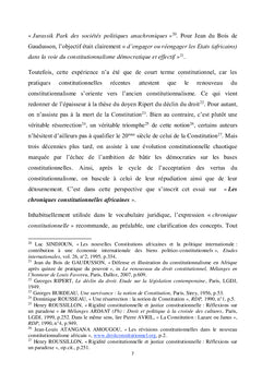 LES CHRONIQUES CONSTITUTIONNELLES AFRICAINES