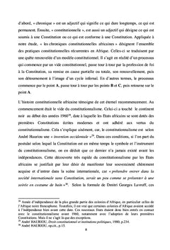 LES CHRONIQUES CONSTITUTIONNELLES AFRICAINES