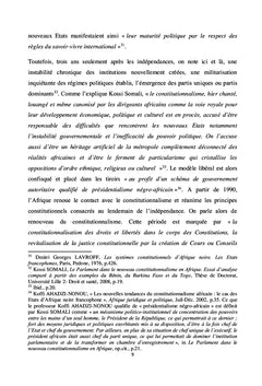 LES CHRONIQUES CONSTITUTIONNELLES AFRICAINES