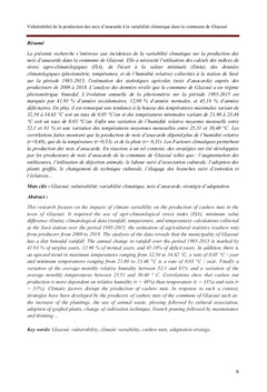 Climat et Agriculture