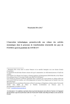 L'impact de l'innovation technologique dans le processus de la transformation structurelle des pays