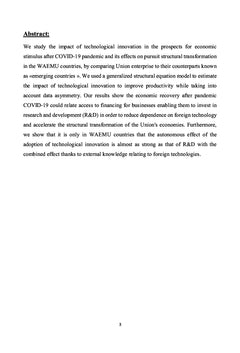 L'impact de l'innovation technologique dans le processus de la transformation structurelle des pays