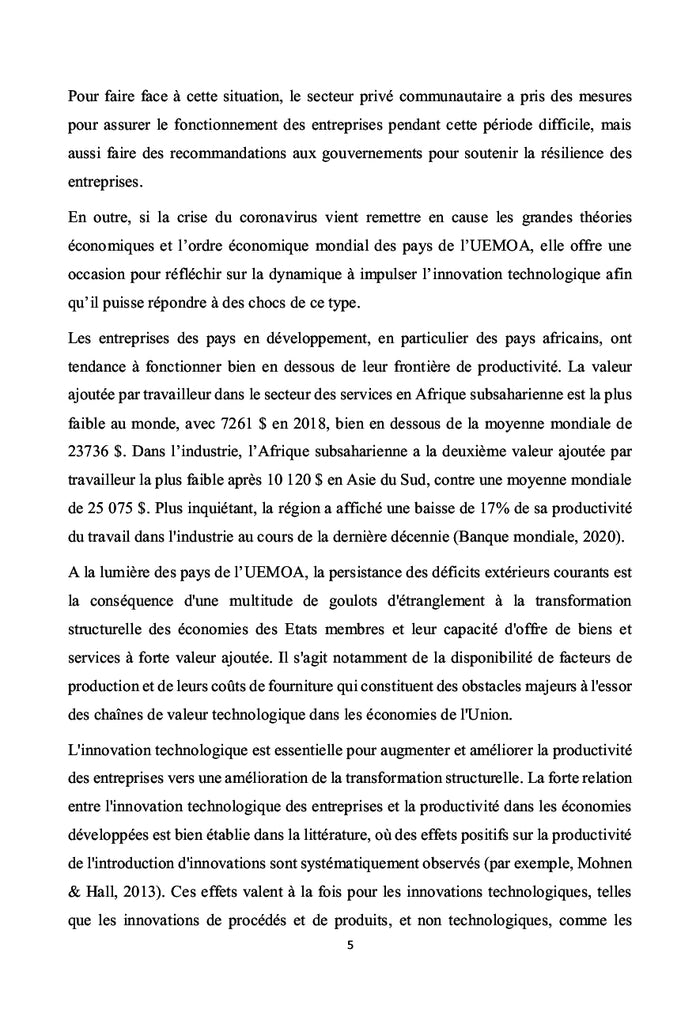 L'impact de l'innovation technologique dans le processus de la transformation structurelle des pays