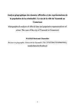Les données officielles et des représentations de la criminalité