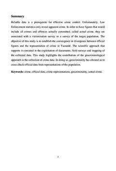 Les données officielles et des représentations de la criminalité