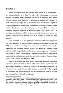 Les données officielles et des représentations de la criminalité