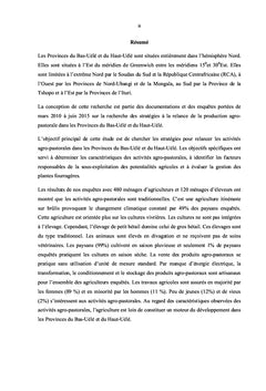 Recherche des stratégies à la relance de la production agro-pastorale