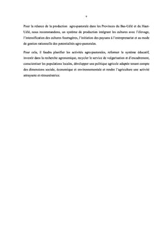 Recherche des stratégies à la relance de la production agro-pastorale