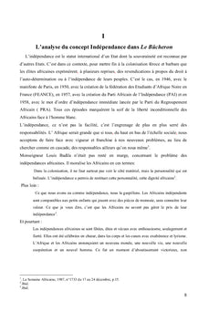 La Problématique du concept Indépendance dans Le Bûcheron