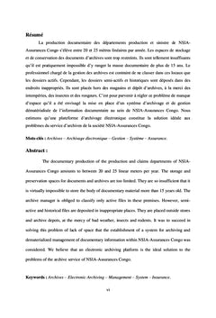 Mise en place d'un SAE au sein de NSIA Assurances Congo