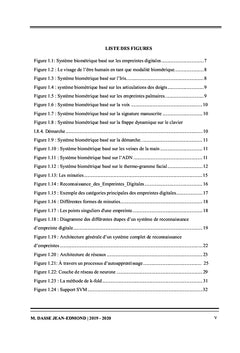 ETUDE DES METHODES DE RECONNAISSANCE D'EMPREINTE DIGITALE