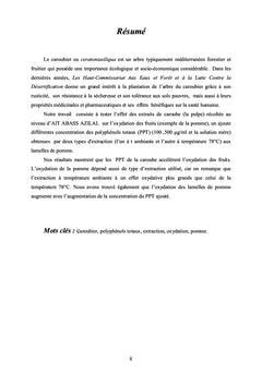 Etude de l'effet des extraits phénoliques de la gousse