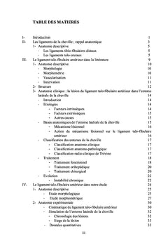 Le ligament de l'entorse latérale de la cheville