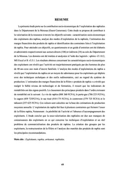 Exploitation des raphiales à l'Ouest-Cameroun