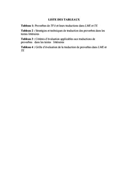 Traduction des proverbes: problèmes et méthodes