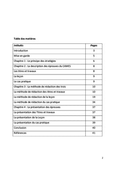 Réussir le concours d'agrégation du CAMES