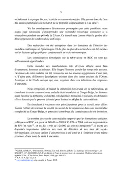LA TUBERCULOSE AU CONGO BELGE (1904-1959)