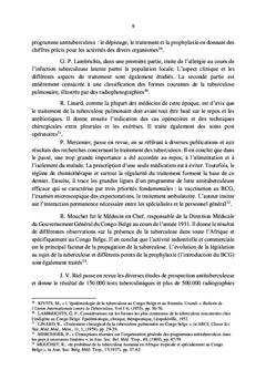 LA TUBERCULOSE AU CONGO BELGE (1904-1959)