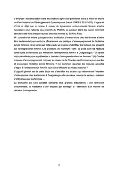 Essai empirique sur les déterminants de l'entrepreneuriat féminin