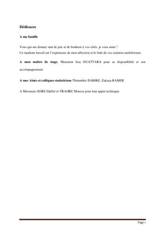 Analyse de la dynamique des créations d'entreprises au Burkina Faso