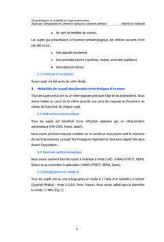 Caractéristiques et variabilité de l'angle iridocornéen