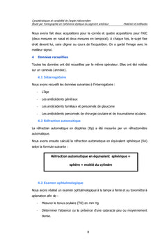 Caractéristiques et variabilité de l'angle iridocornéen