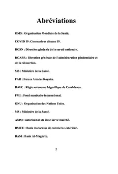 La COVID 19 au Maroc