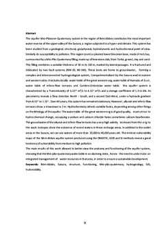 Introduction à l'hydrogéologie de la Saoura