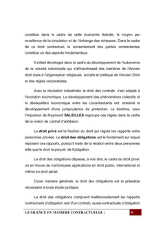 Le silence en matière contractuelle