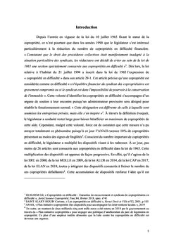 Les copropriétés en difficultés financières