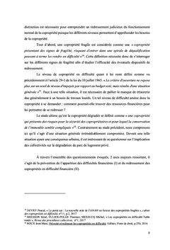 Les copropriétés en difficultés financières