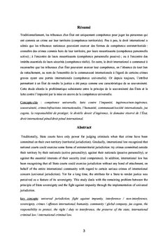 La compétence universelle des juridictions nationales en matière de crimes internationaux