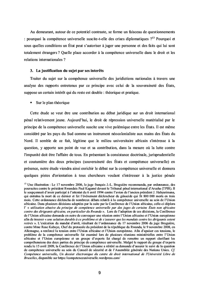 La compétence universelle des juridictions nationales en matière de crimes internationaux