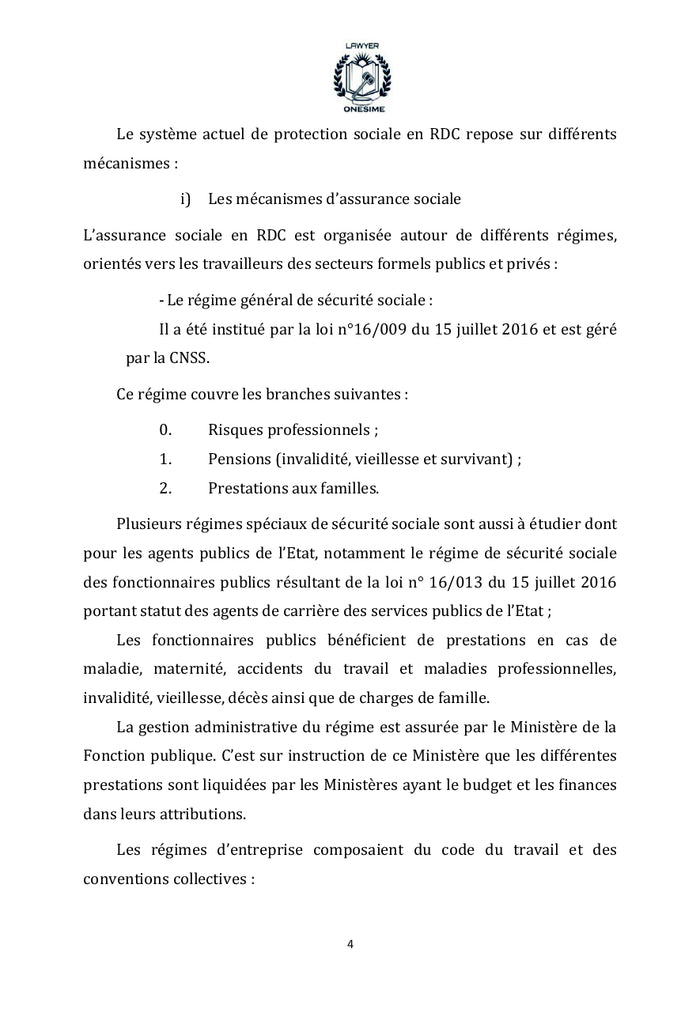 Droit congolais du travail