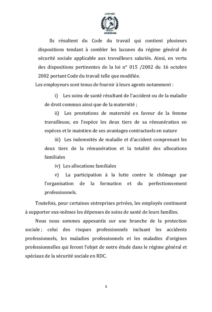Droit congolais du travail