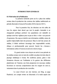 Place des Médias Sociaux dans la Production des Contenus
