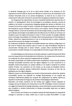 Analyse de Sensibilité d'une Installation Hybride à Base des Sources Renouvelables