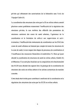 Améliorer la coordination des structures des soins en milieu urbain