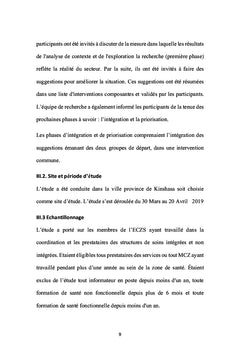 Améliorer la coordination des structures des soins en milieu urbain