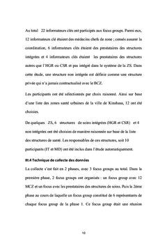 Améliorer la coordination des structures des soins en milieu urbain