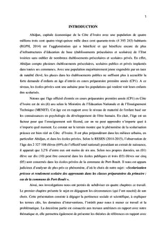 Scolarisation précoce et rendement scolaire des apprenants