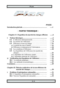 Evaluation de l'efficience du marché des changes tunisien