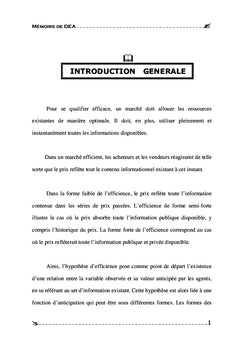 Evaluation de l'efficience du marché des changes tunisien