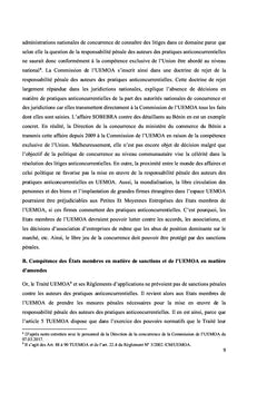 La responsabilité pénale des auteurs des pratiques anticoncurrentielles en droit UEMOA de la concurrence