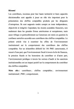 Impact de l'environnement institutionnel