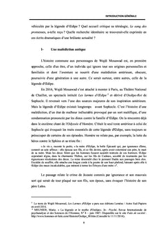 Résurgence du Mythe d'OEdipe dans Sang des promesses