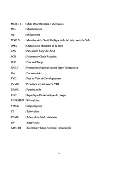 Tuberculose Multirésistante et Schéma thérapeutique court de 9 mois: