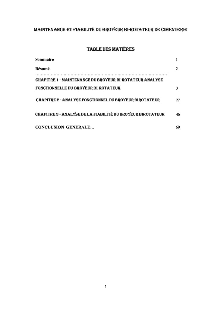 Maintenance et Fiabilité du Broyeur Bi-rotateur de Cimenterie