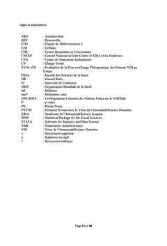 Mémoire d'analyse de survie en Epidémiologie